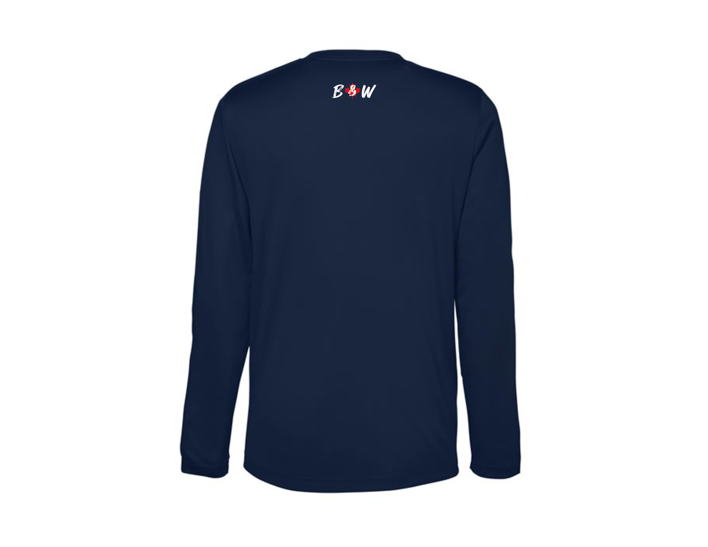 T-Shirt de Sport manche longue Navy Polyester Performance ASL / B&W