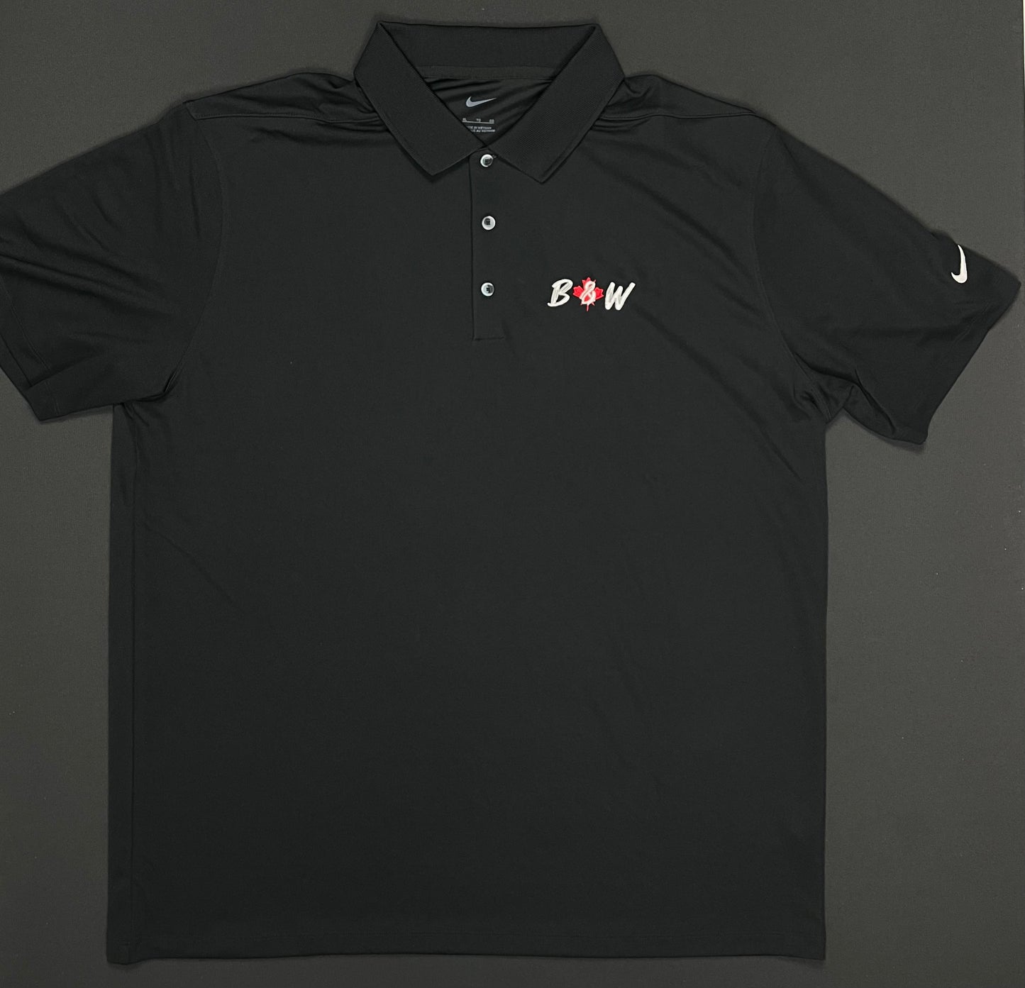 Black and White | Polo Nike Dry-Fit pour Homme B&W | Noir