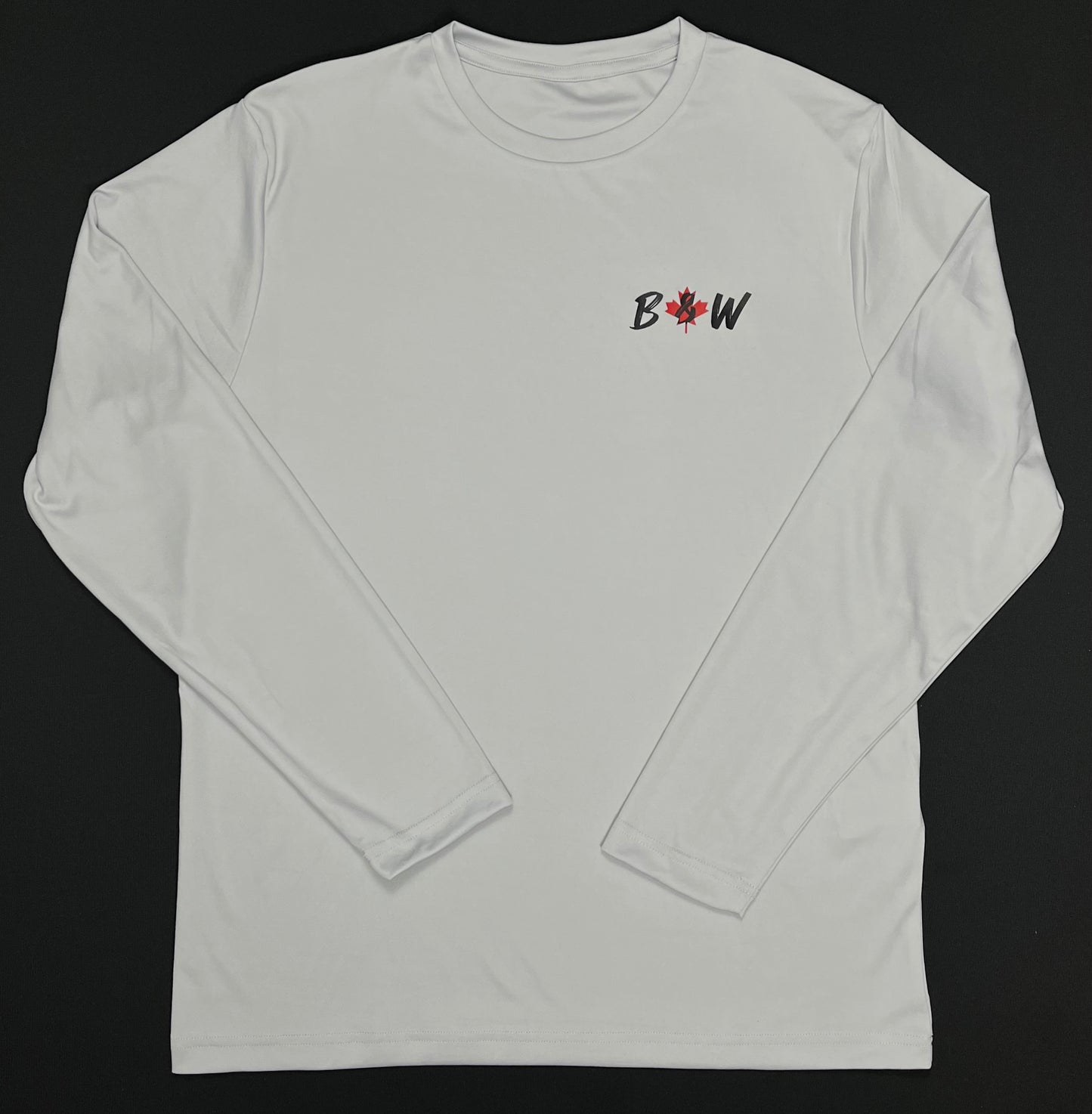 Black and White | T-shirt manche longue Dry-Fit Unisexe | Platine