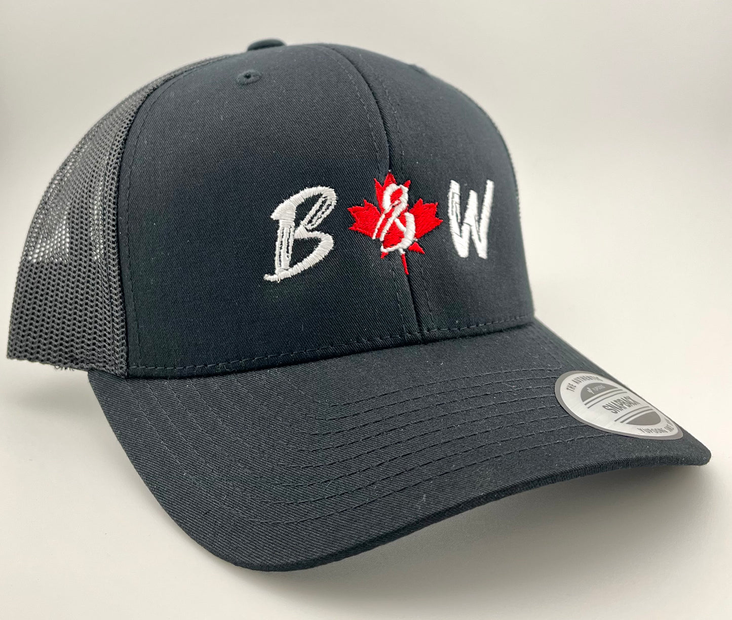 Casquette Snapback | Noir & Mesh Noir | Logo B&W