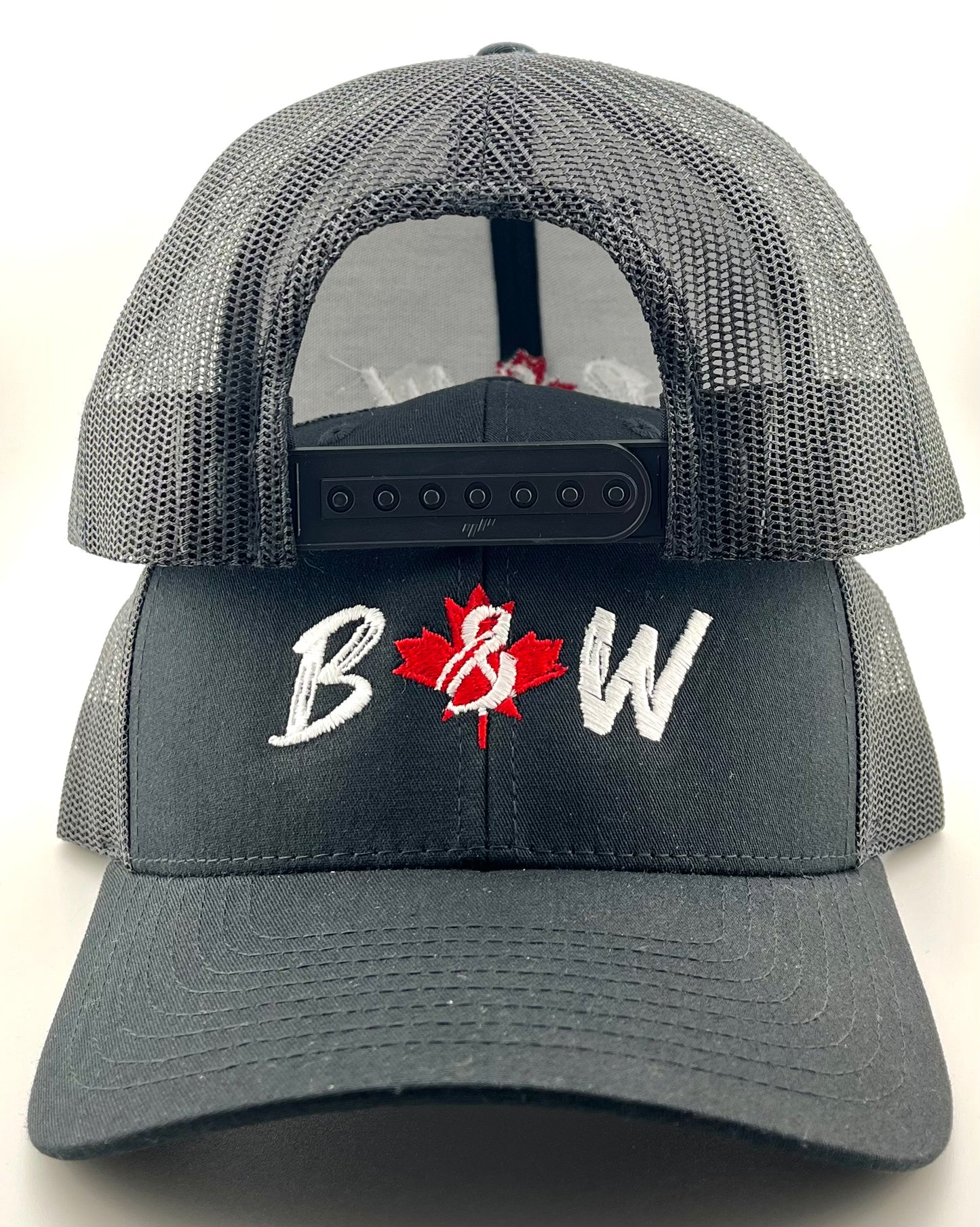 Casquette Snapback | Noir & Mesh Noir | Logo B&W