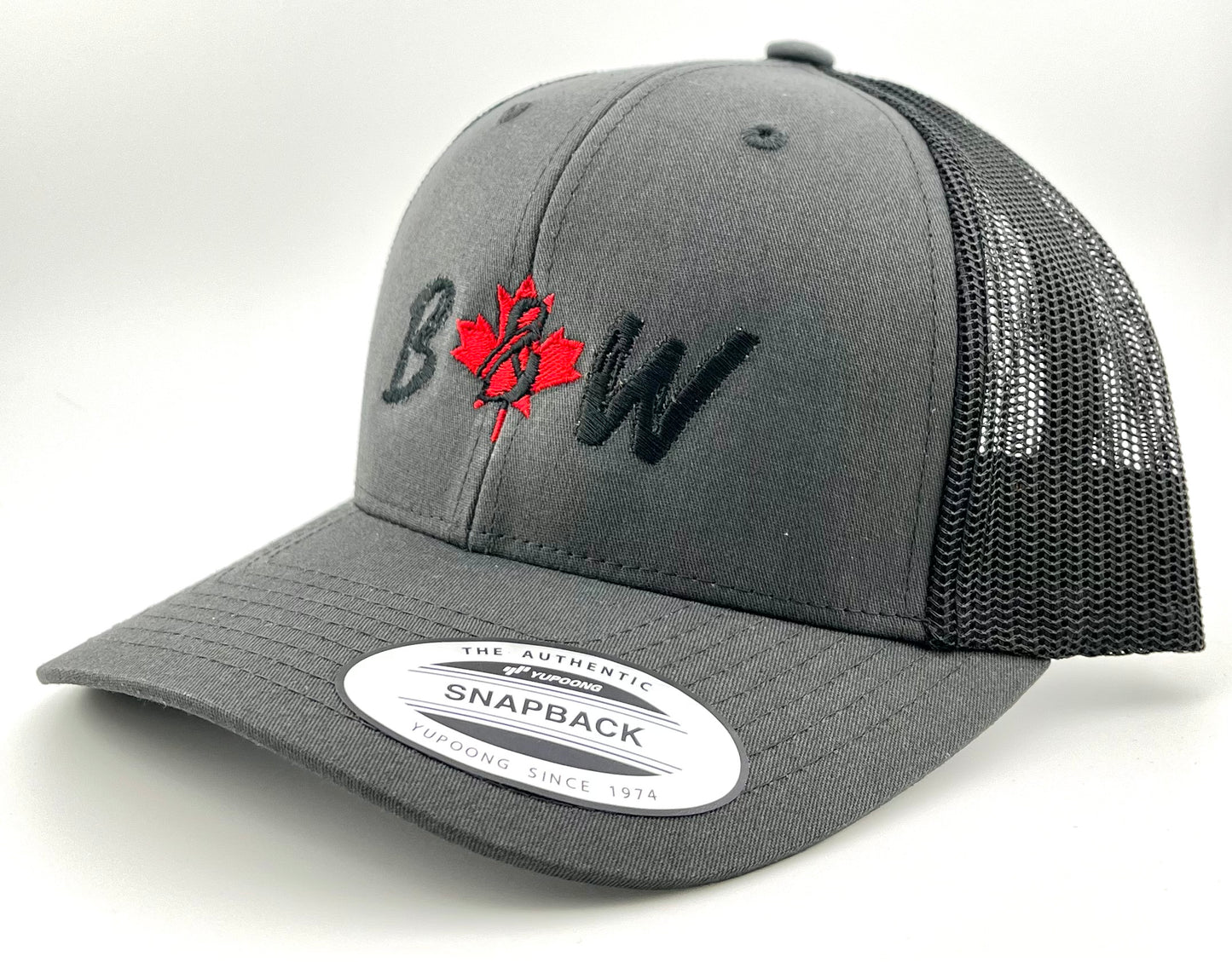 Casquette Snapback | Charcole & Filet Noir | Logo B&W