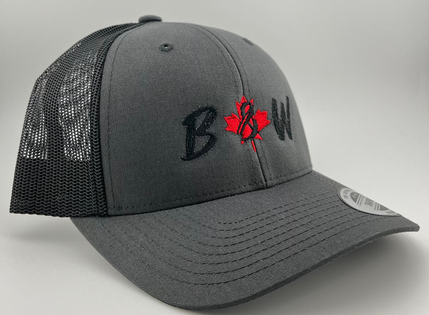 Casquette Snapback | Charcole & Filet Noir | Logo B&W