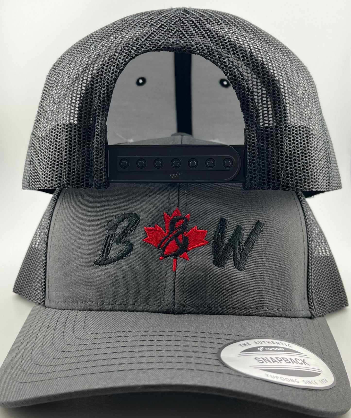 Casquette Snapback | Charcole & Filet Noir | Logo B&W