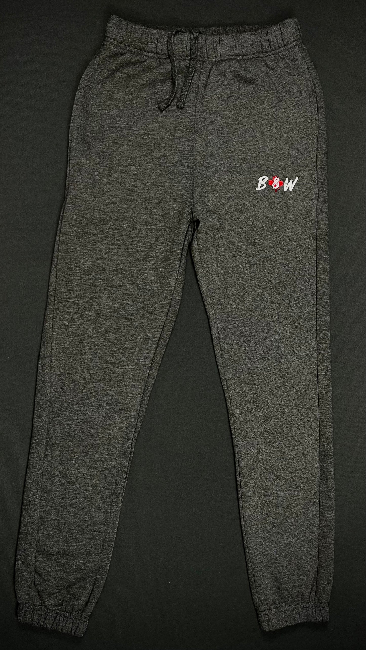Black and White | Pantalons de jogging Unisexe B&W | Charbon Chiné