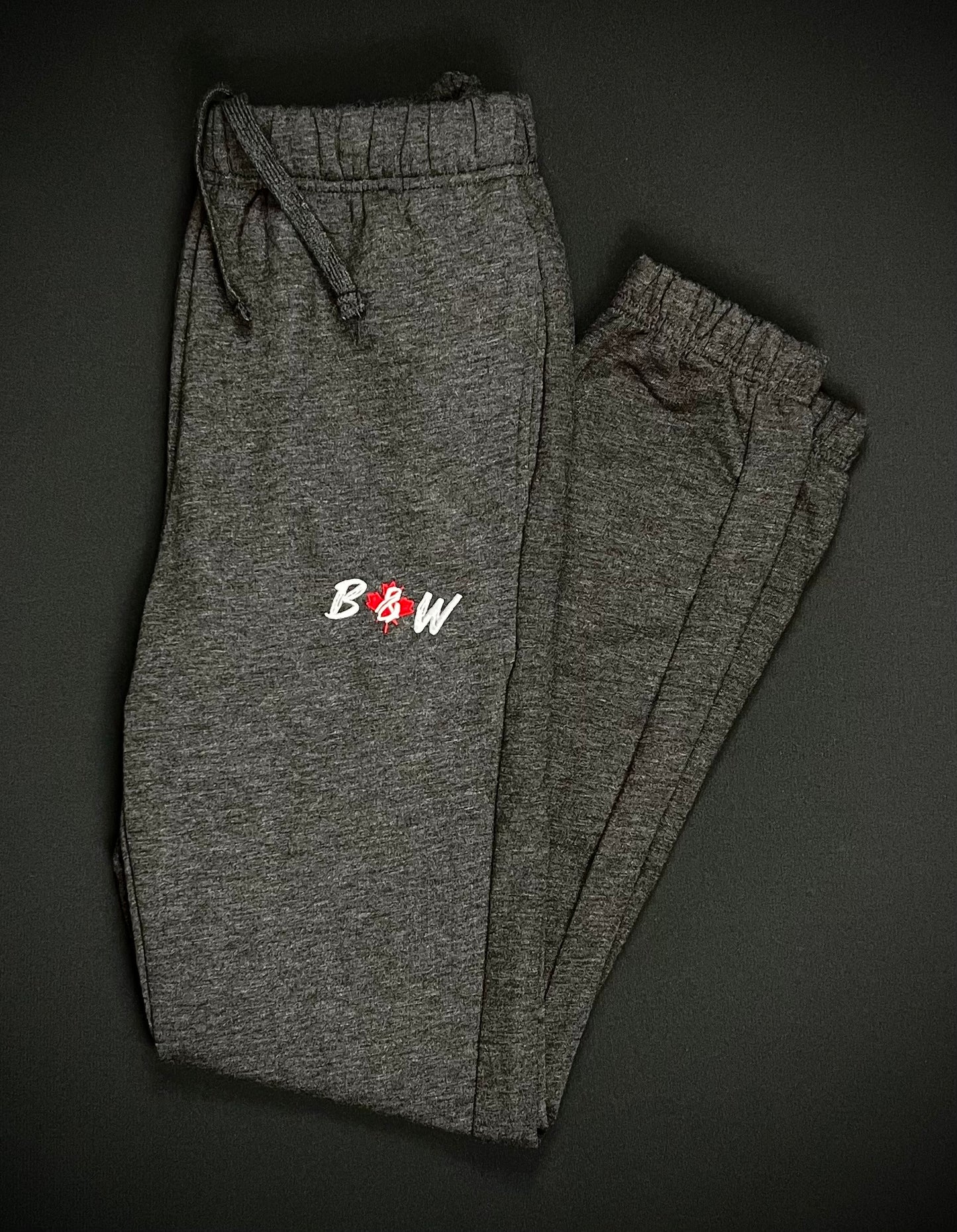 Black and White | Pantalons de jogging Unisexe B&W | Charbon Chiné