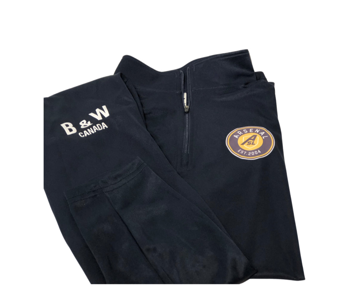 Chandail Sport 1/4 de zip bleu marin Académie Saint Louis 2.0