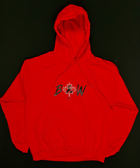 Black and White | Hoodie Unisexe B&W 21 | Rouge