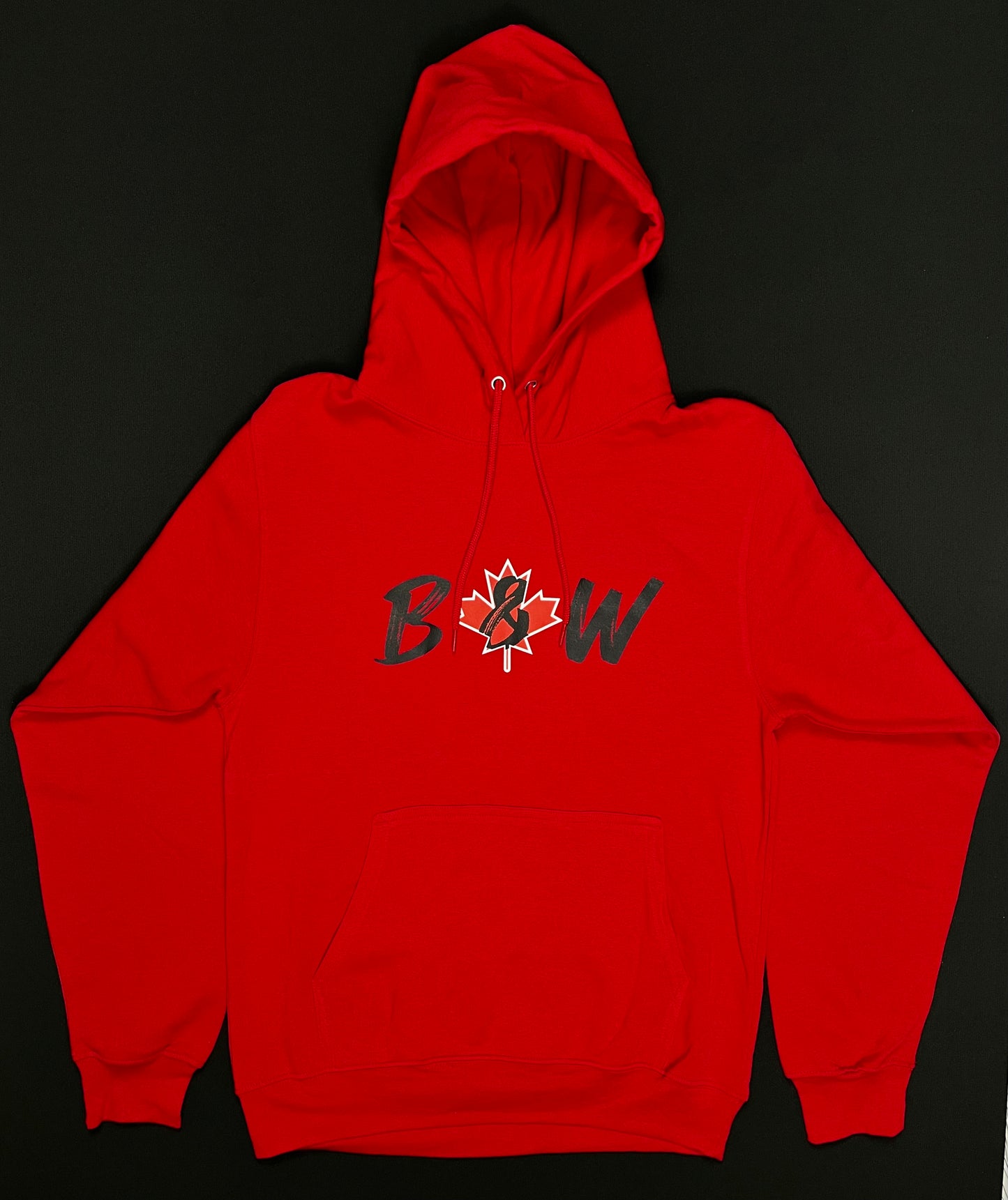 Black and White | Hoodie Unisexe B&W | Rouge