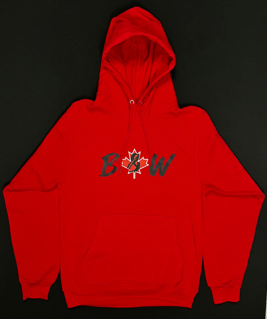 Black and White | Hoodie Unisexe B&W | Rouge
