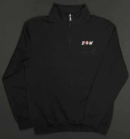 Black and White | Veste 1/4 Zip  Unisexe B&W | Noir
