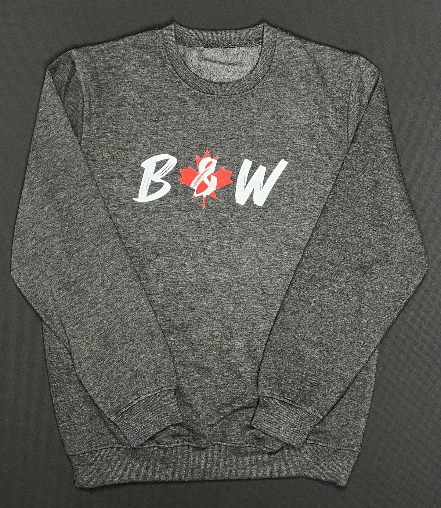 Black and White | Crew Neck Unisexe B&W | Charbon
