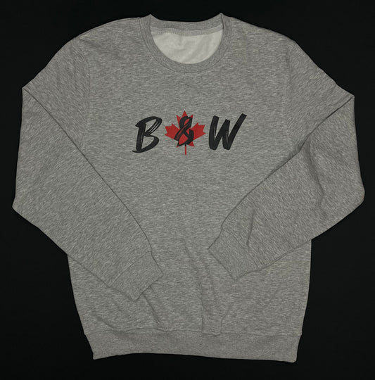 Black and White | Crew Neck Unisexe B&W | Gris