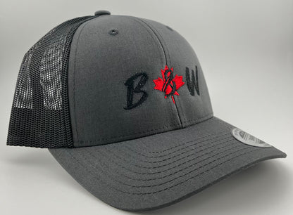 Casquette Snapback | Charcole & Filet Noir | Logo B&W