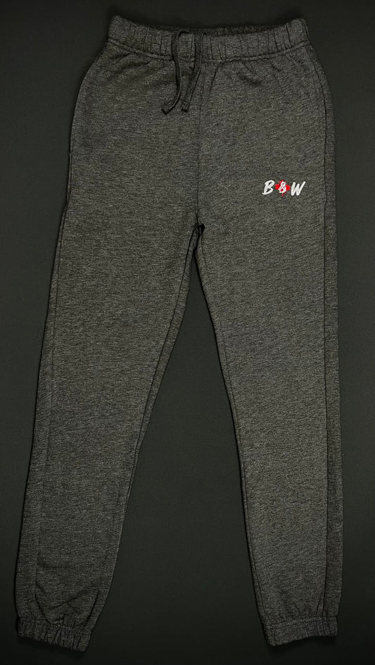 Black and White | Pantalons de jogging Unisexe B&W | Charbon Chiné