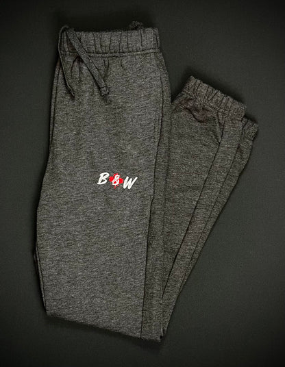 Black and White | Pantalons de jogging Unisexe B&W | Charbon Chiné