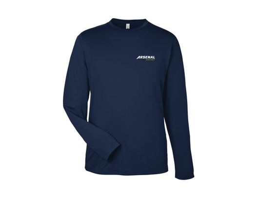 T-Shirt de Sport manche longue Navy Polyester Performance ASL / B&W